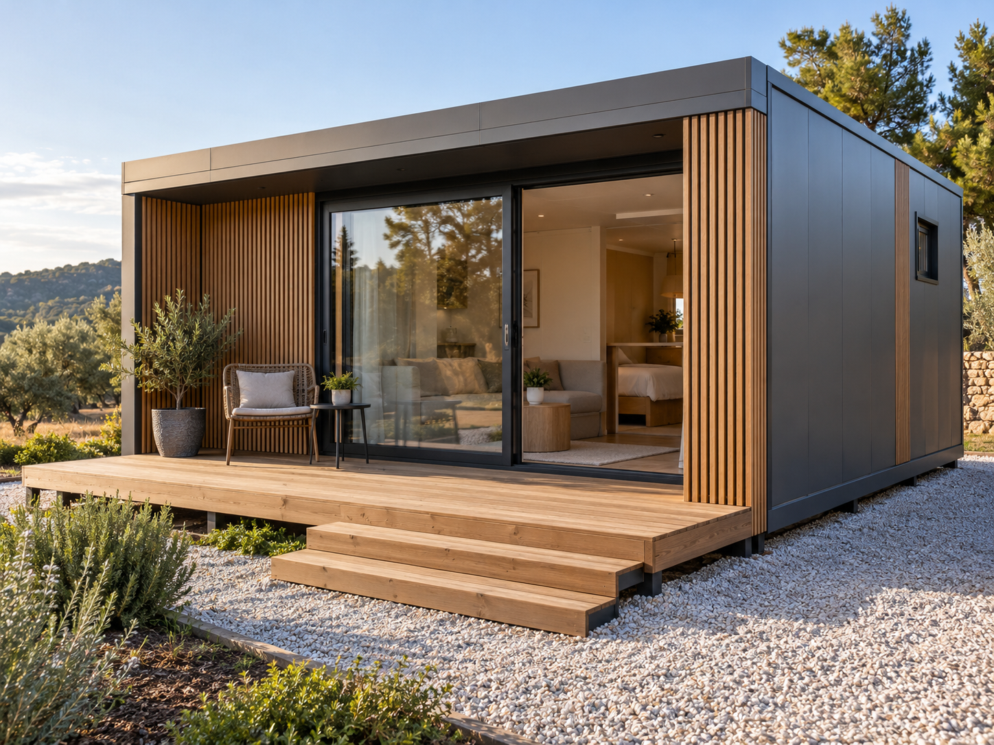 Módulo vivienda de invitados 20 m² con porche exterior - miniatura 5