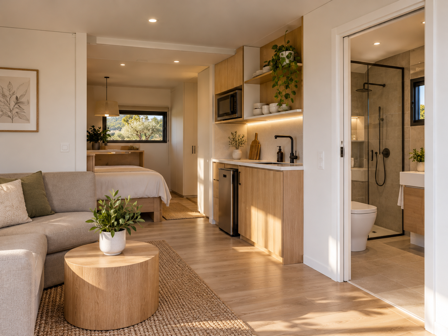 Módulo vivienda de invitados 20 m² con porche exterior - miniatura 2