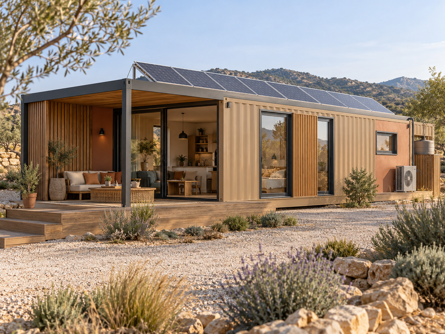 Casa modular autosuficiente Off-Grid con placas solares y aerotermia - miniatura 5