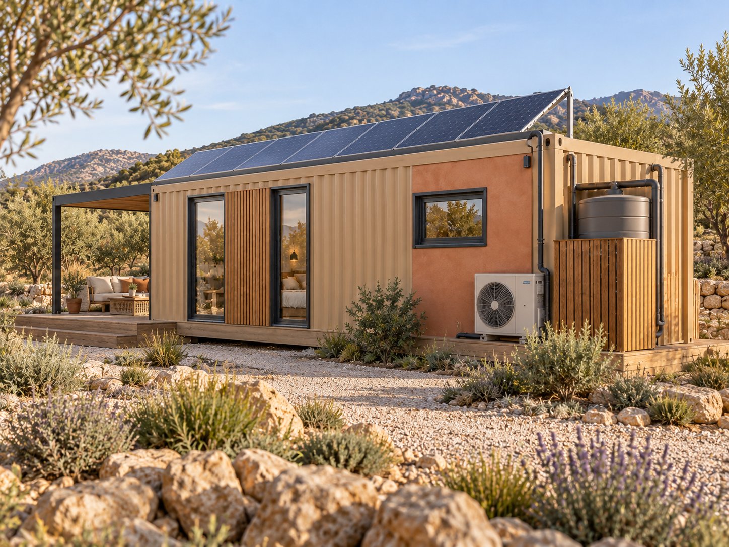 Casa modular autosuficiente Off-Grid con placas solares y aerotermia - miniatura 4