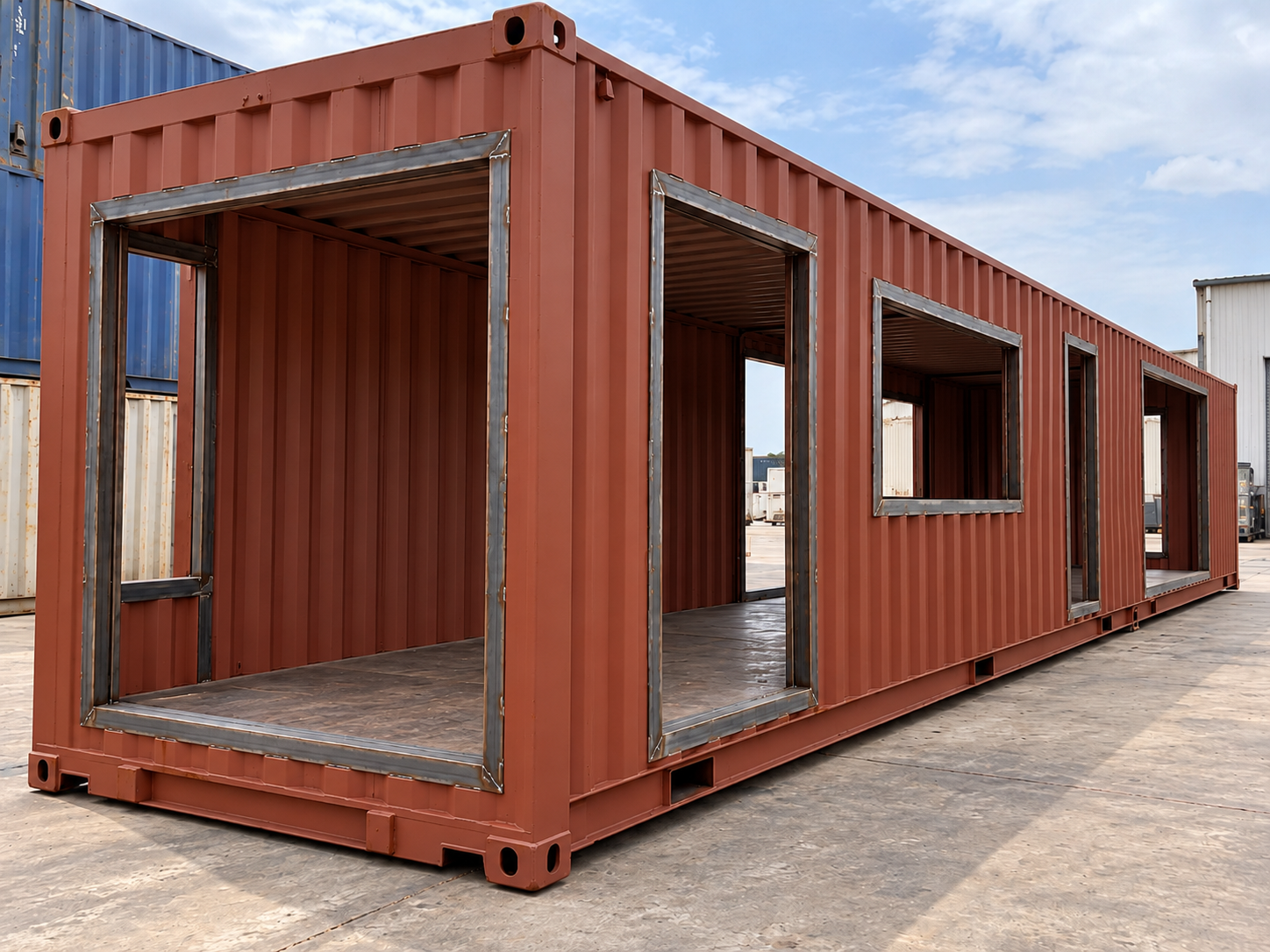 Módulo estructural contenedor "Cascarón" preparado para autoconstrucción