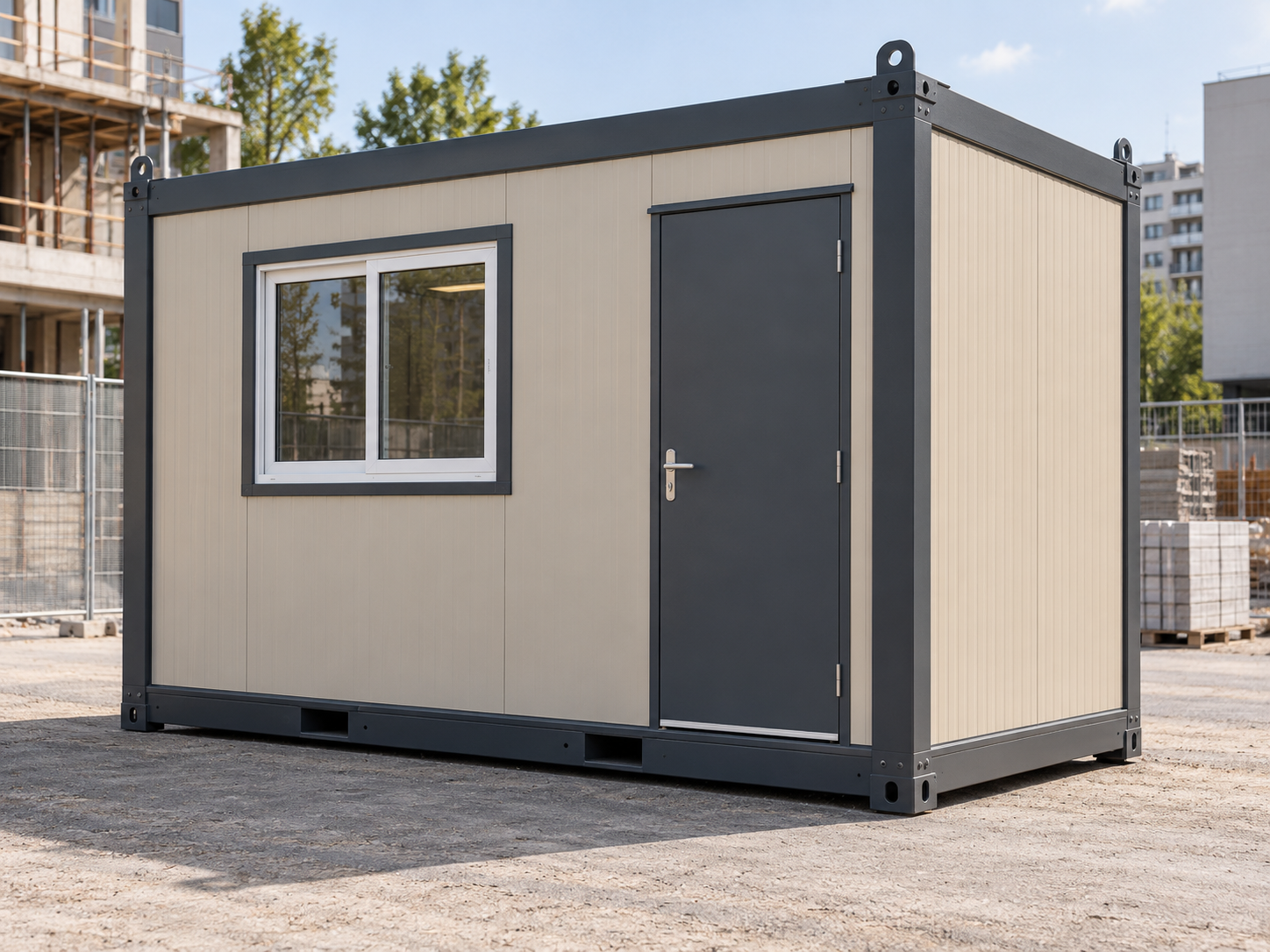 Caseta de obra compacta 4x2,4 m para espacios reducidos - miniatura 4