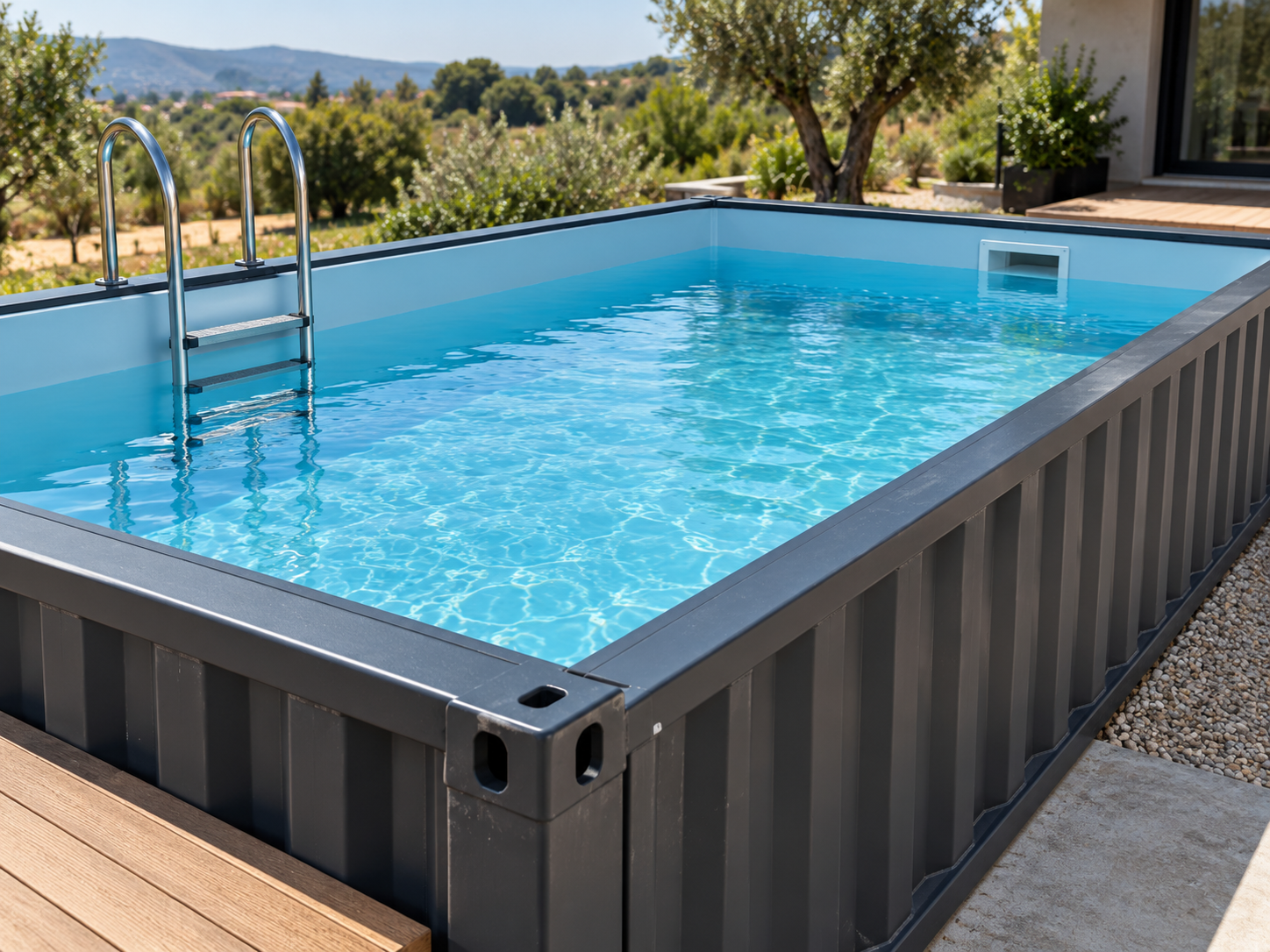 Piscina contenedor de 6 metros (20 pies) lista para nadar Plug & Play - miniatura 4